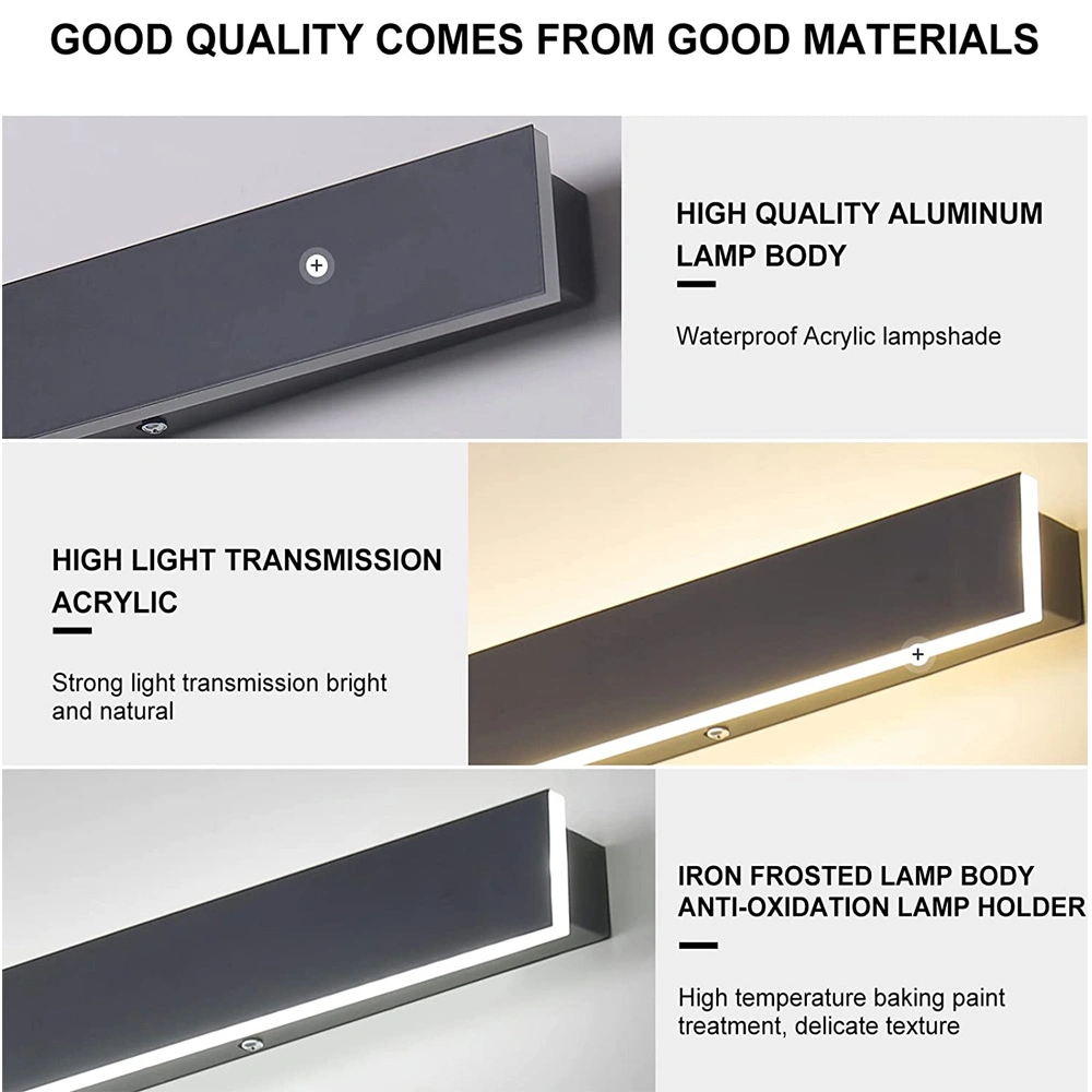 180 LED Solar Power Wall Light Outdoor Garden Lamp Living Bedside Lamp Room Decorative Indoor Room Long Wall Lamp