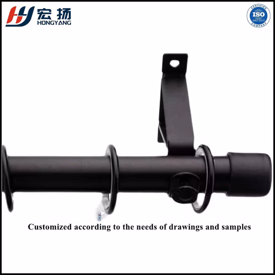 Single Adjustable Steel Curtain Rod Bracket Holders Window Frame Curtain Pole Single Double Bracket Wholesale