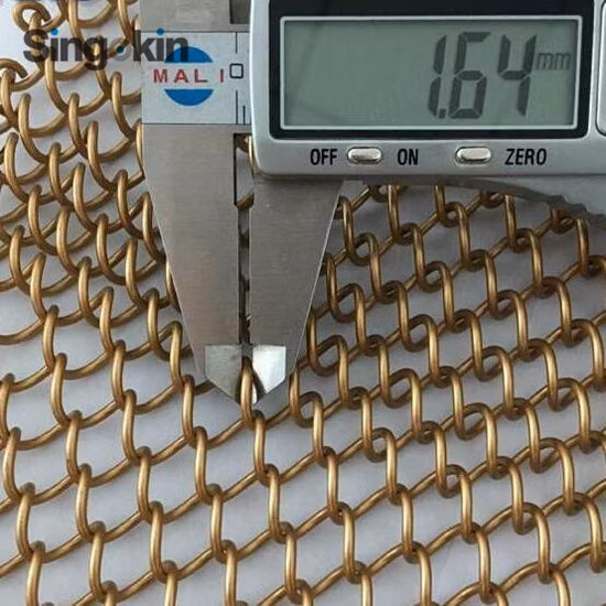 Cortina de malla metálica de tela de alambre en espiral, cortina de bobina de metal para decoración del hogar