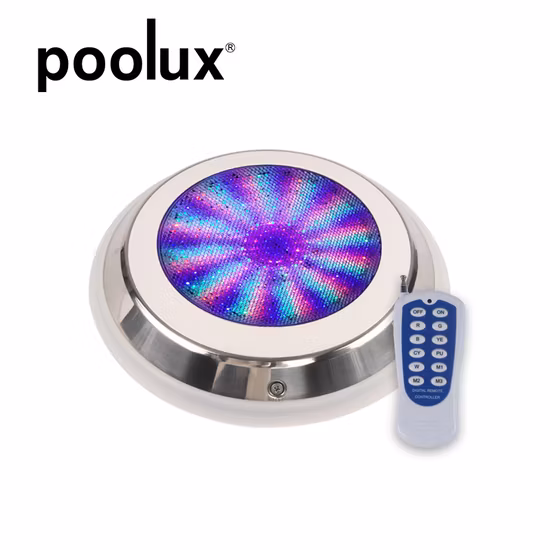 Lámpara de piscina de acero inoxidable montada en la pared de PC de acero inoxidable sumergible impermeable IP68